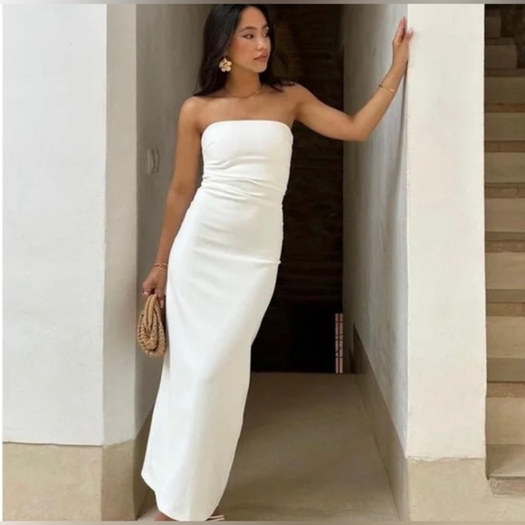 Zara strapless midi dress - Picture 1 of 8